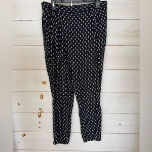 Free People Black and White Cropped Pants